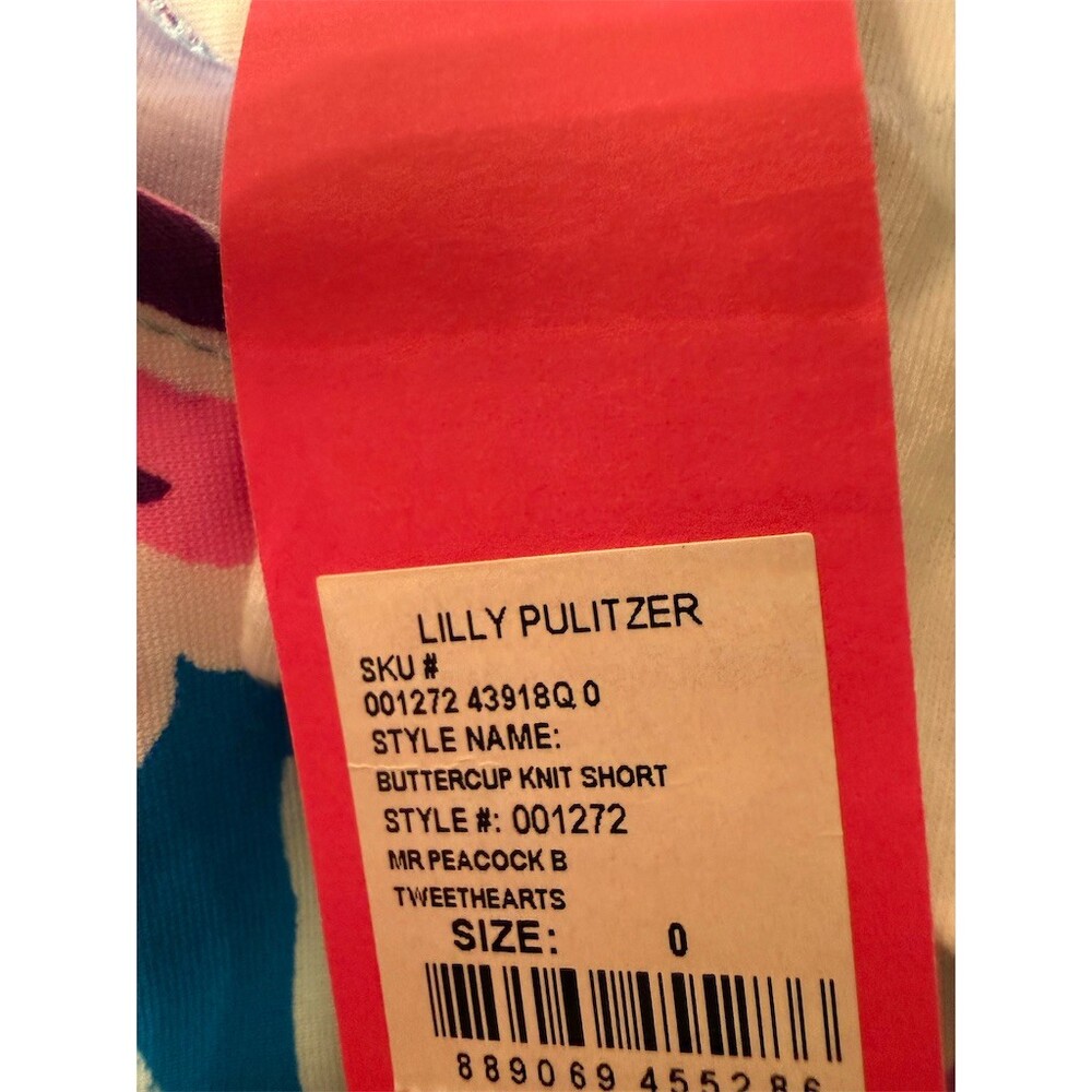 Lilly Pulitzer Buttercup Knit Shorts Womens Size 0 Multicolor Scallop Hem - Picture 4 of 6